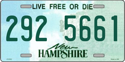 NH license plate 2925661