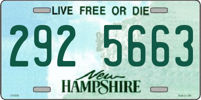 NH license plate 2925663