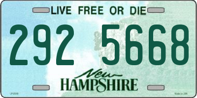 NH license plate 2925668