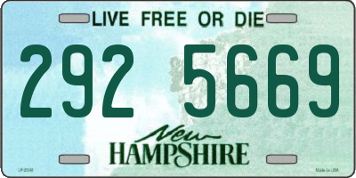 NH license plate 2925669