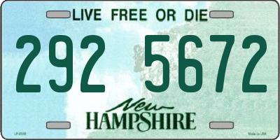 NH license plate 2925672