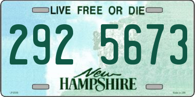 NH license plate 2925673