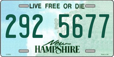 NH license plate 2925677