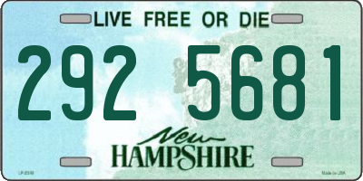 NH license plate 2925681