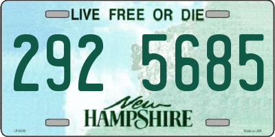 NH license plate 2925685