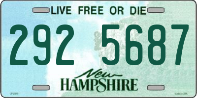 NH license plate 2925687