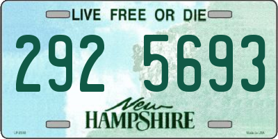 NH license plate 2925693