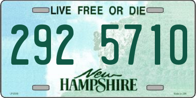 NH license plate 2925710