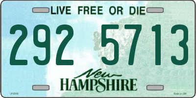 NH license plate 2925713