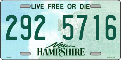 NH license plate 2925716