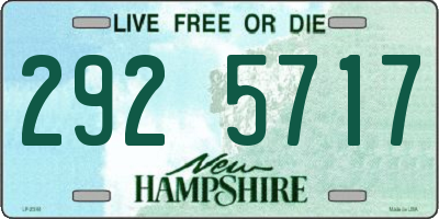 NH license plate 2925717
