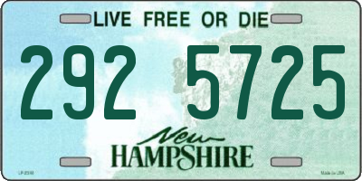 NH license plate 2925725