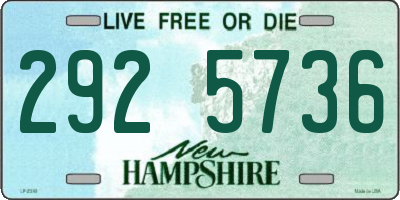 NH license plate 2925736
