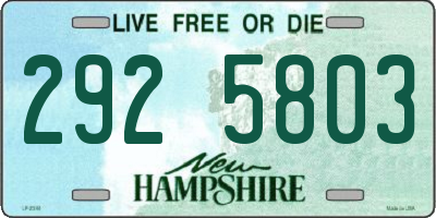 NH license plate 2925803