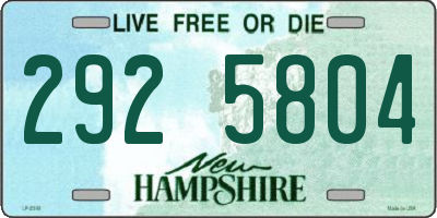 NH license plate 2925804