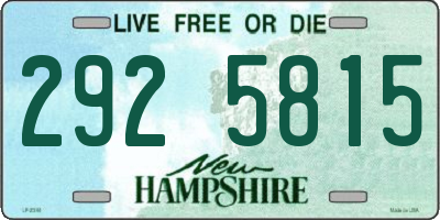 NH license plate 2925815
