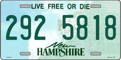 NH license plate 2925818