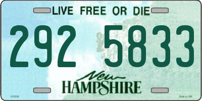 NH license plate 2925833