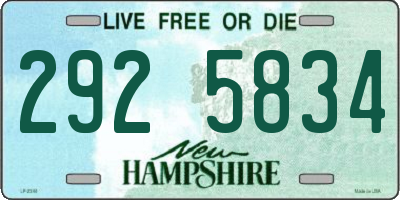 NH license plate 2925834