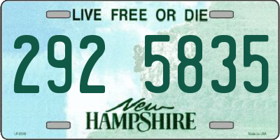 NH license plate 2925835