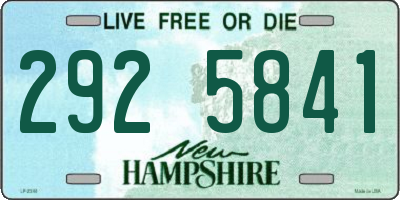 NH license plate 2925841