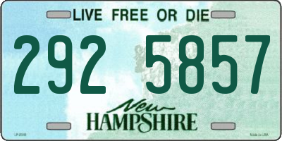 NH license plate 2925857