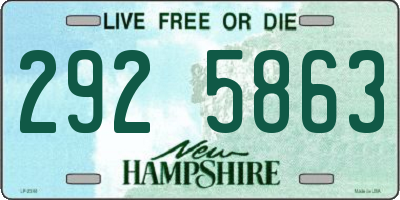 NH license plate 2925863