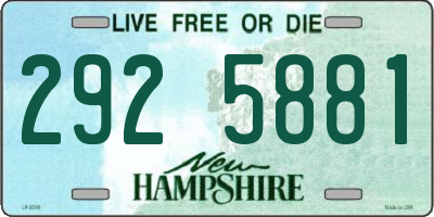 NH license plate 2925881