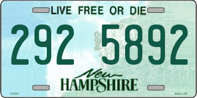 NH license plate 2925892