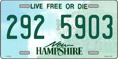 NH license plate 2925903