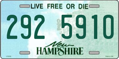 NH license plate 2925910