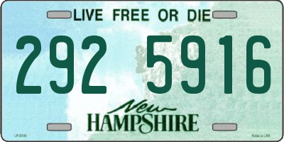 NH license plate 2925916