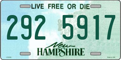 NH license plate 2925917
