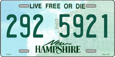 NH license plate 2925921