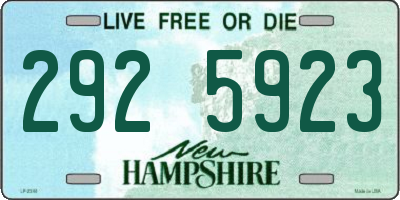 NH license plate 2925923