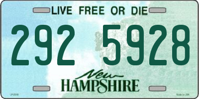NH license plate 2925928
