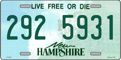 NH license plate 2925931