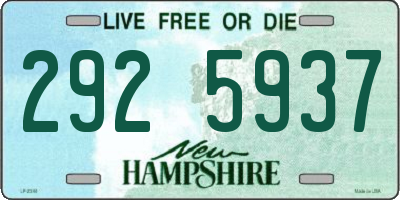NH license plate 2925937