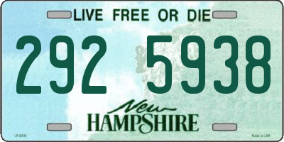 NH license plate 2925938