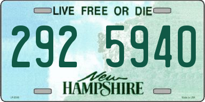 NH license plate 2925940
