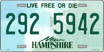 NH license plate 2925942
