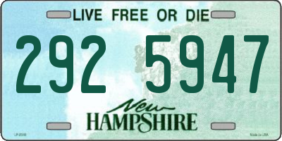 NH license plate 2925947