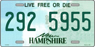 NH license plate 2925955