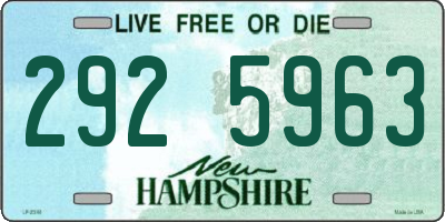 NH license plate 2925963