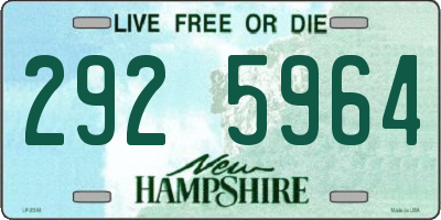 NH license plate 2925964