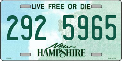 NH license plate 2925965