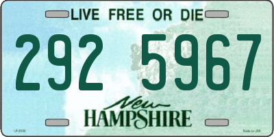 NH license plate 2925967
