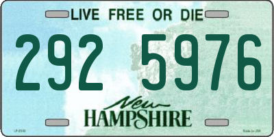 NH license plate 2925976
