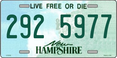 NH license plate 2925977
