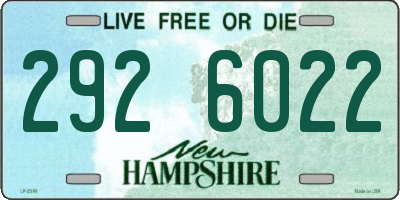 NH license plate 2926022